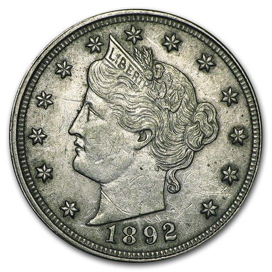 1892 Liberty Head V Nickel AU 1892 Liberty Head V Nickel AU